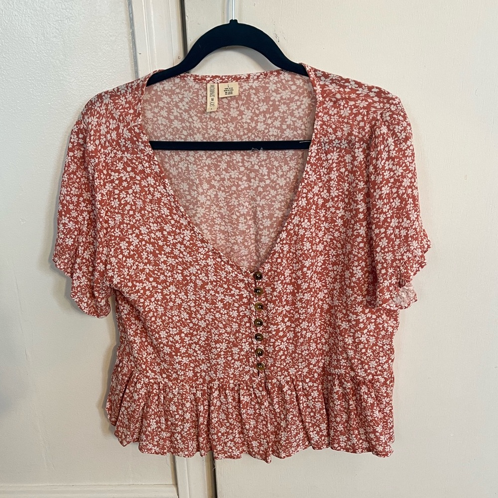 Blush pink blouse from sky and sparrow